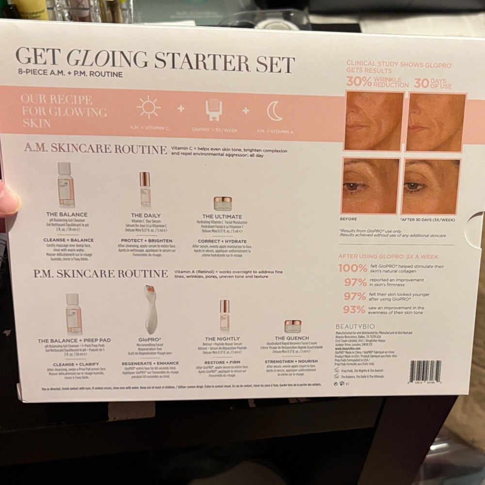 BeautyBio Get Glowing Starter Set - Rose Gold Micro-Needling Kit (Pink) - Picture 2 of 2